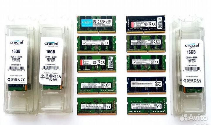 4 8 16 32Gb. Samsung, Micron, Hynix, Kingston