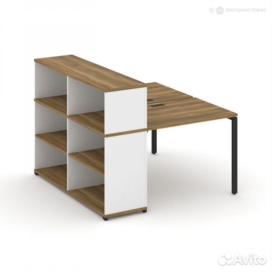 Стол-бенч с опорным стеллажом с надставкой низкой