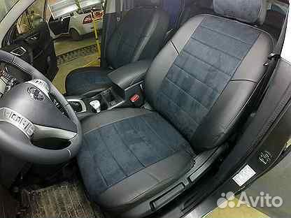 Чехлы универсальные (алькантара темно-серая/эко