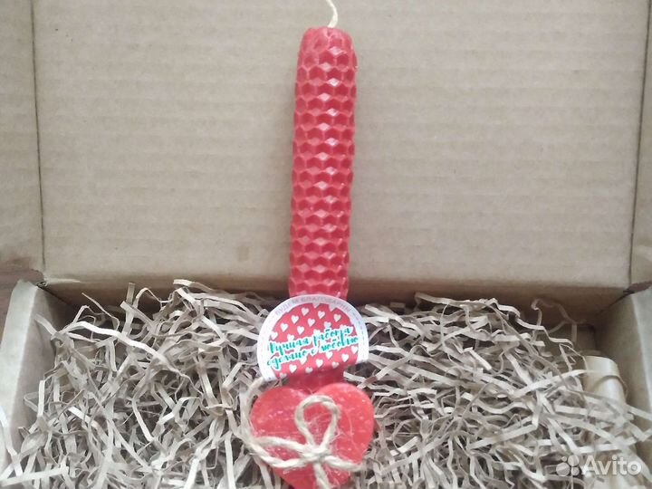 Свеча восковая вощеная