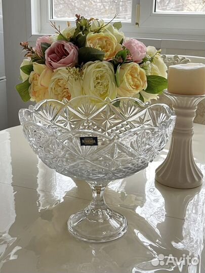 Фруктовница crystalite bohemia/ваза/хрустальная