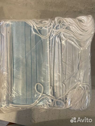 Медицинские маски трехслойные пачка/50шт