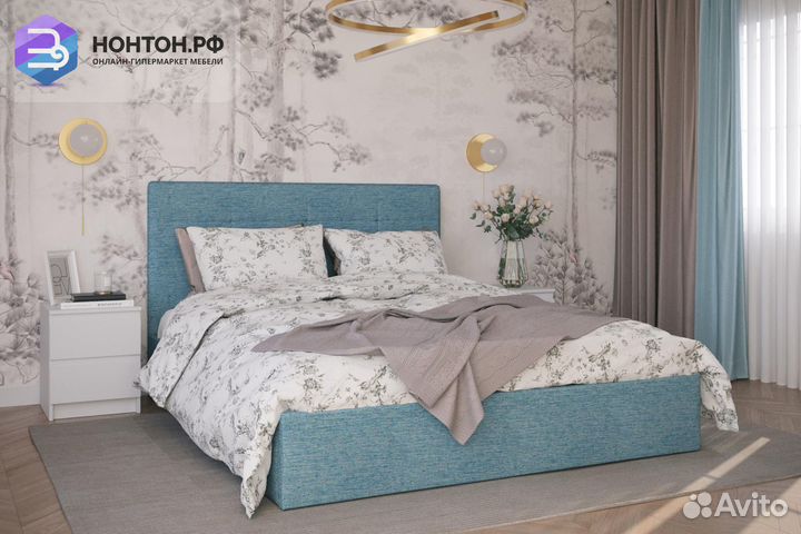 Кровать Диана бирюзовая