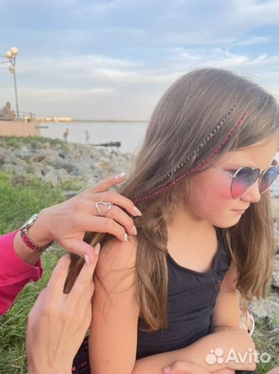 Перья в волосы / наращивание перьев