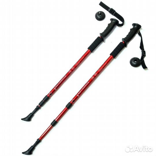 Палки для скандинавской ходьбы красные до