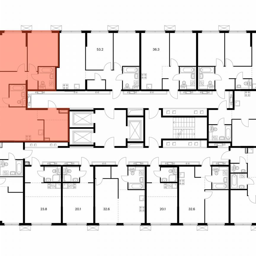 3-к. квартира, 94,1 м², 23/24 эт.