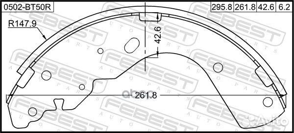 Колодки тормозные 0502BT50R Febest