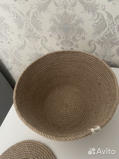 Корзина для хранения из джута ручная работа