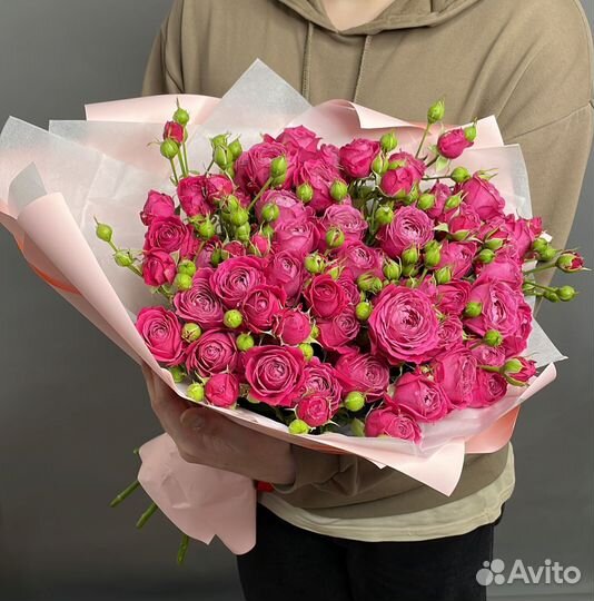 Пионовидные розы букет