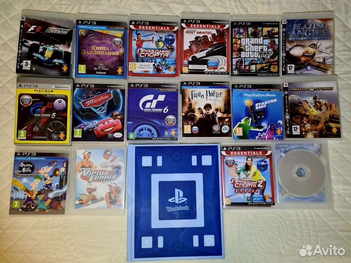 Sony PS3 + PS Move + PS Eye + Диски