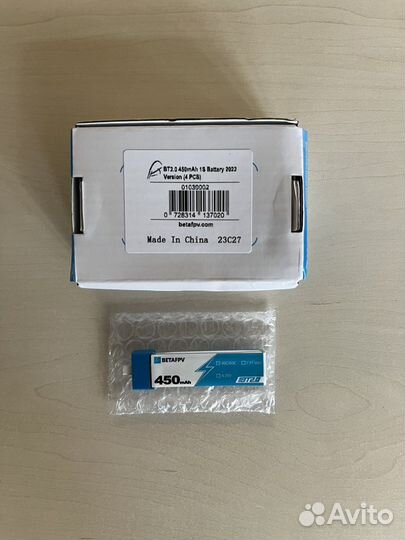 Аккумулятор betafpv 1S 30C LiHV (BT2.0)