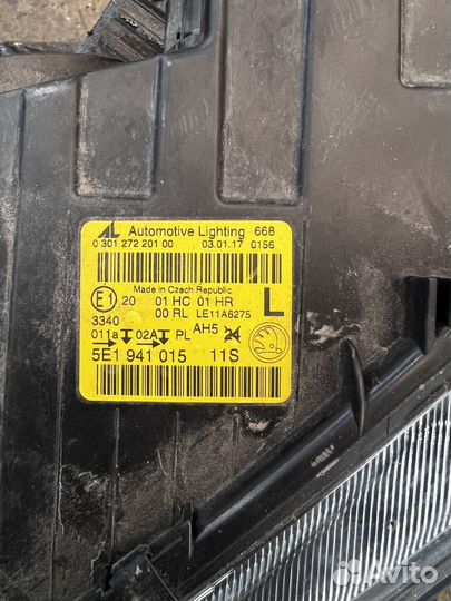 Фары на skoda octavia a7 галоген оригинал левая