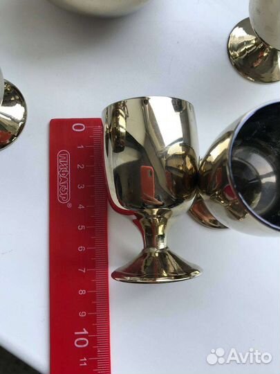 Стеклянный набор из 6 рюмок и графина