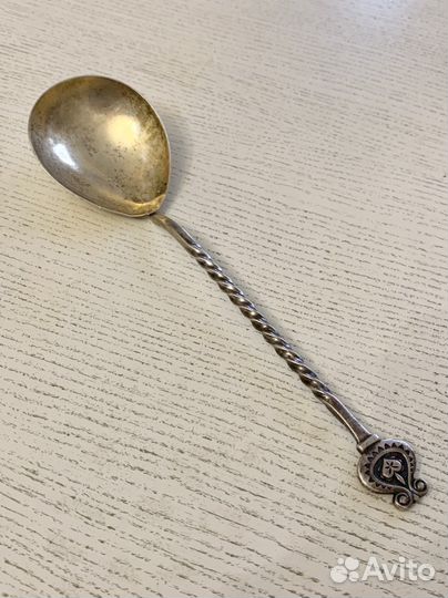 Ложка серебряная Салатная 916 проба, позолота