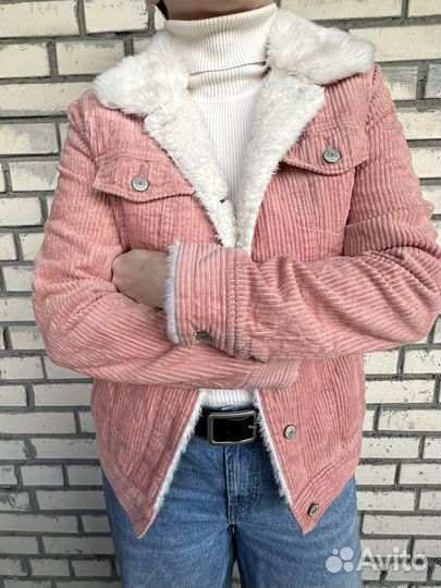 Куртка вельветовая с искусственным мехом