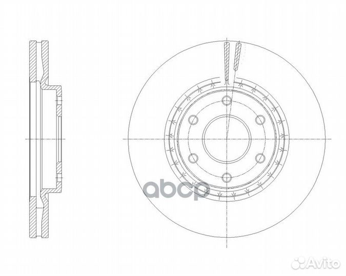 Диск тормозной вентилируемый G-brake GR-21961