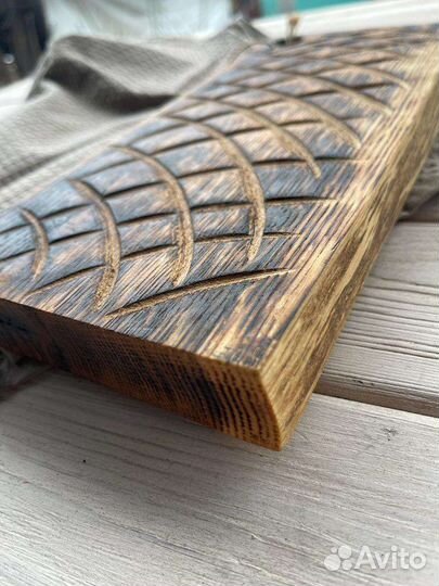 Доска проварена в масле разделочная руч.раб