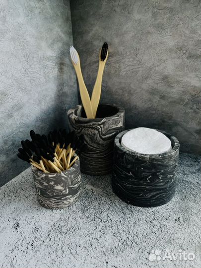 Гипсовое кашпо (подсвечник, декор для дома)