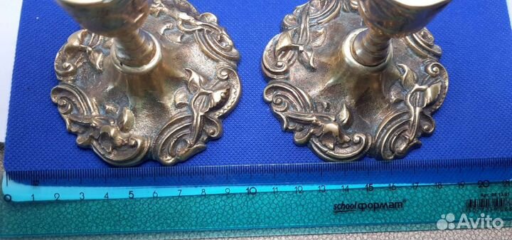 Антикварные парные подсвечники