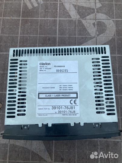 Штатная магнитола Susuki Jimny 2005-12г