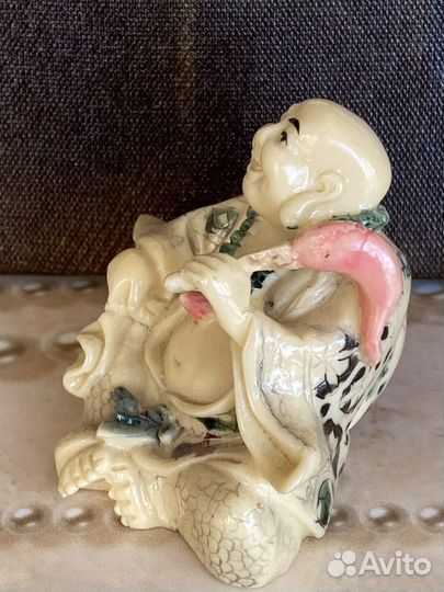 Хотэй. Нэцкэ коллекционная. Роспись по кости