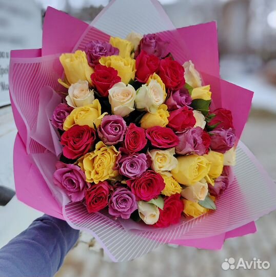 Живые цветы букеты розы