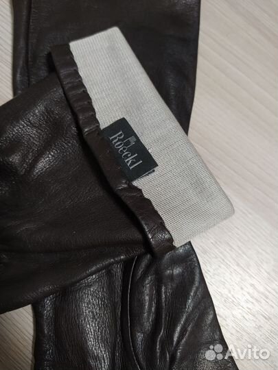 Удлинённые перчатки из телячьей кожи