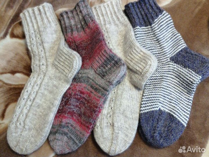 Носки вязаные, шерстяные