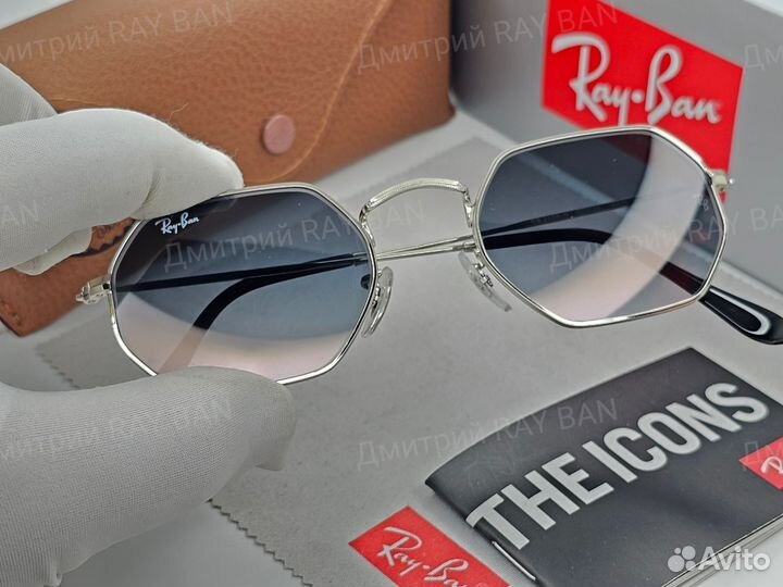 Очки Ray Ban 3556 Octagonal Голубой Градиент