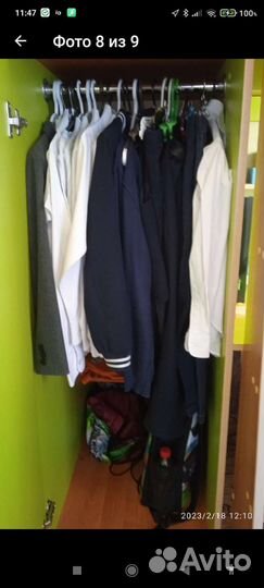 Детская кровать чердак со столом и шкафом