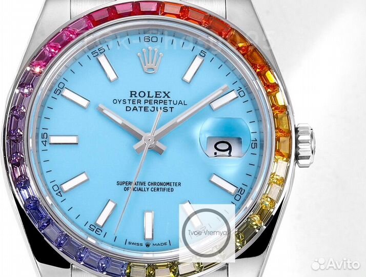 Часы Rolex DateJust Rainbow 41mm (арт 8301)