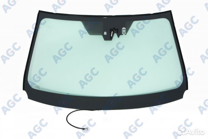 AGC toyota RAV-4 IV 2013- стекло ветровое зеленое + шумоизоляция -кам-С обогревом зоны дворников-дд