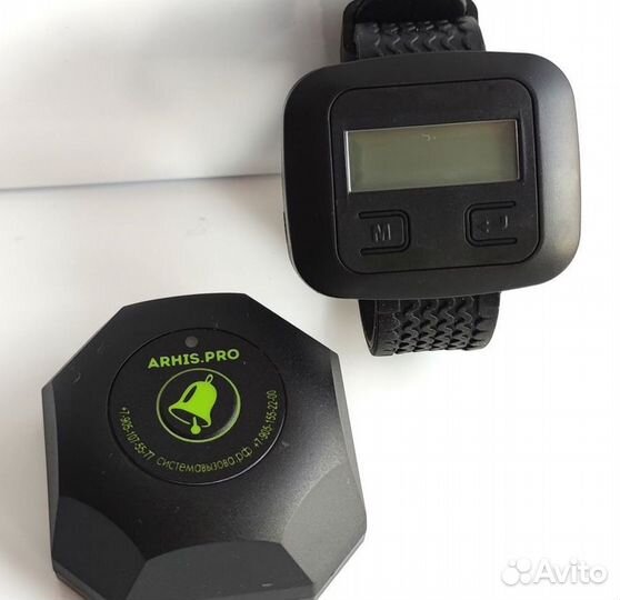 Кнопка вызова официанта Бургер и часы пейджер