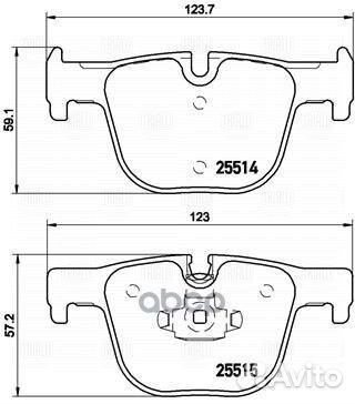 Колодки торм. для а/м BMW 3 (F30) (11) /4 (F32)