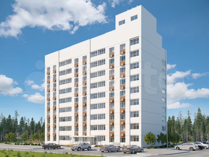 2-к. квартира, 53,3 м², 5/9 эт.