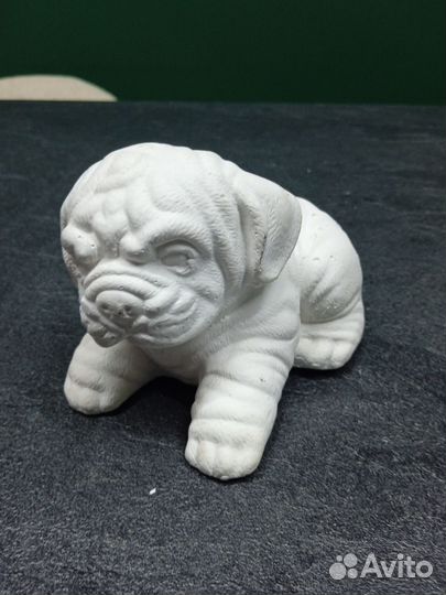 Гипсовая фигурка мопса. Фигурка для раскраски