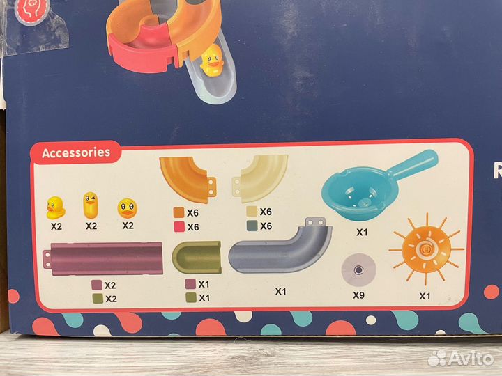 Водяная горка конструктор для ванной 48 деталей