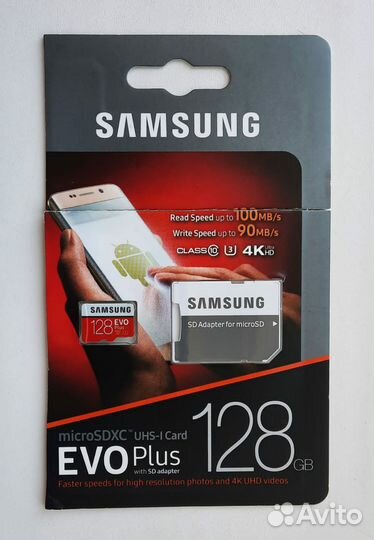 Samsung Evo Plus 128 GB micro sdxc 4K (Оригинал)
