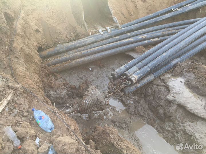 Горизонтально-направленный прокол под дорогой. гнб