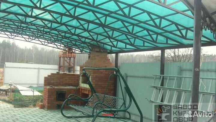 Навес из профнастила