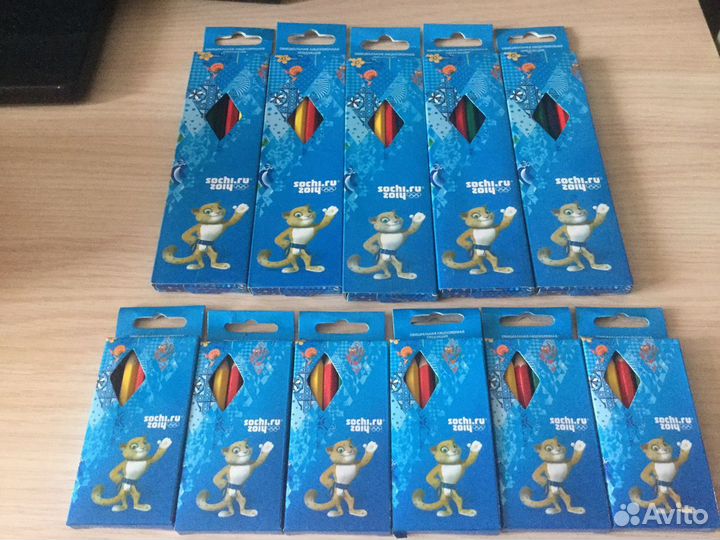 Сочи 2014 цветные карандаши 11 пачек