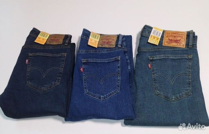 Джинсы Levi's Стрейч Приуженные (W:30-42) L:32