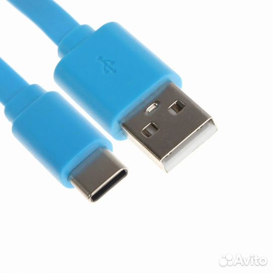 Кабель maxvi USB - USB Type-C (MC-02F), 1 м, синий