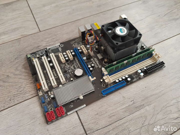 Материнская плата Ам3 4 ядра 8гб озу