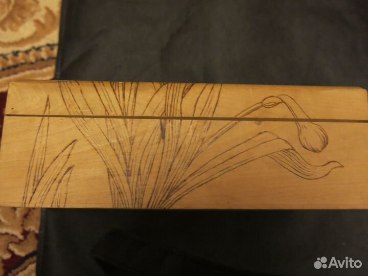 Шкатулка деревянная старинная