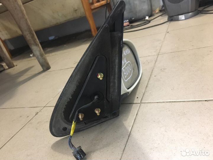 Правое зеркало Nissan Almera n16 белое электрическ