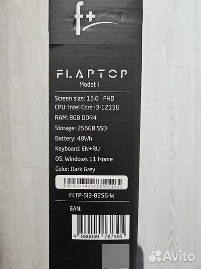 Ноутбук F+ 15.6 i3-1215u 8/256gb