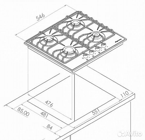 Варочная поверхность kuppersberg FQ 601 C