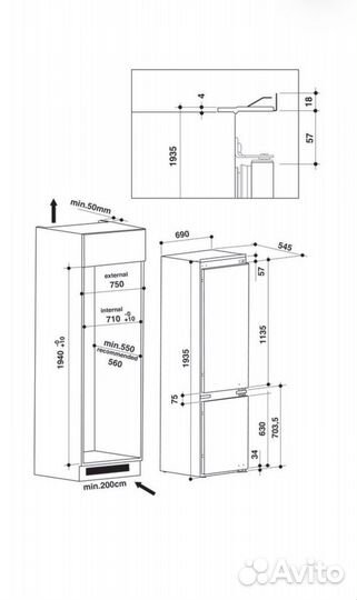 Встраиваемый холодильник Whirlpool sp40802eu