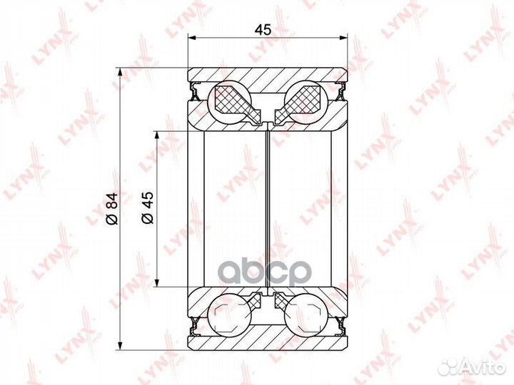 Комплект подшипника ступицы колеса перед WB